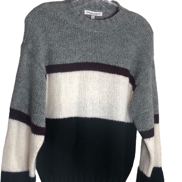 Rebecca Minkoff Liliana Striped Color-blocked Sweater, Size M - Picture 5 of 5